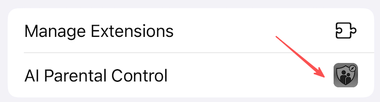 Click AI Parental Control icon to authorize